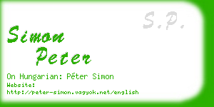 simon peter business card